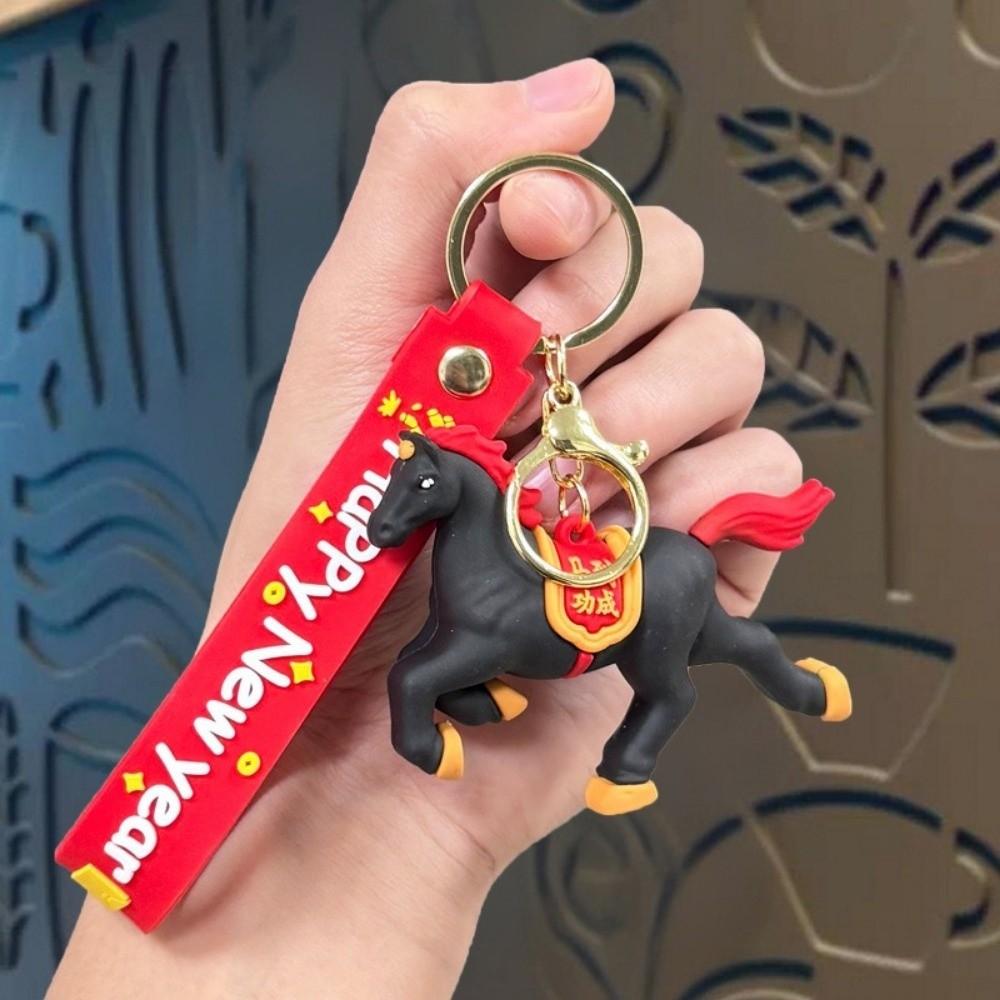 Chinese Zodiac Design New Year Horse Keychain Ornament Style Car Key Chain  New Year Gift