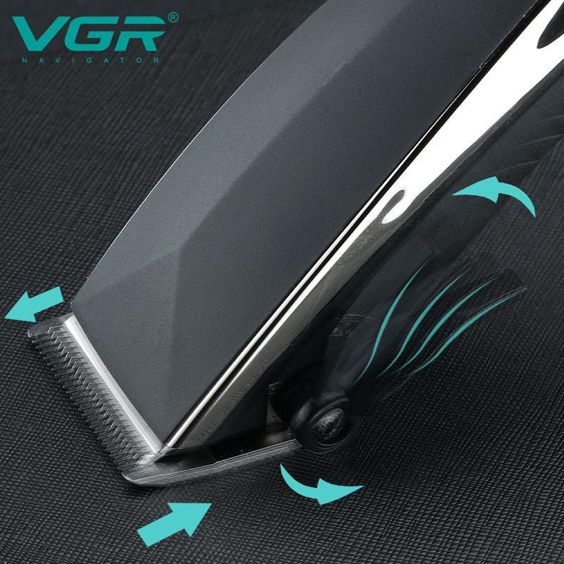 VGR 033 Профессиональная проводная электрическая машинка для стрижки волос Машинка для стрижки волос для мужчин Форма машинки для стрижки волос Гравировка Нержавеющая сталь Масляная головка Электрические машинки для стрижки