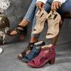 New Ladies' Non Slip Summer Sandals with Open Toe Zipper Closure, Polyester Upper Layer Party Shoes, Platform Heel Sandals