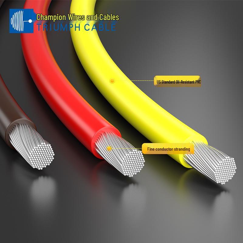 Электронный провод UL1283 8 AWG, 600 В, 105°C, луженая медь ПВХ, американский стандарт, провод для электромобилей.