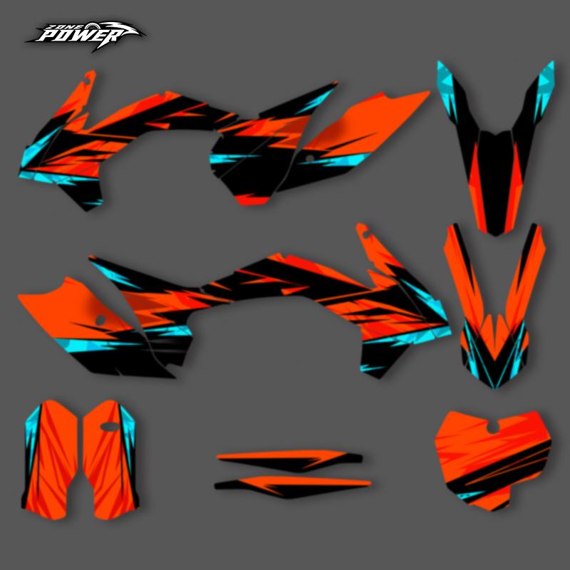 Powerzone Наборы индивидуальных командных наклеек для KTM 125 200 250 300 350 450 500 EXC XCW 2014-2016 SX SXF 2013-2015131