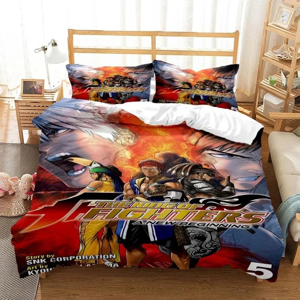 Набор постельного белья с цифровым принтом The King Of Fighters из полиэстера Детский Постельное белье для мальчиков Подростковый комплект постельного белья