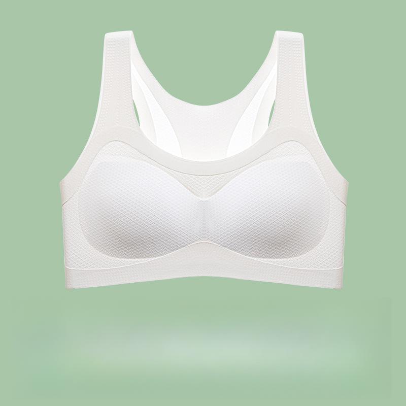 Sports Bra Women's Vest Solid Color Seamless Bra Gathering Underwear Invisible Bra Push Up Bra