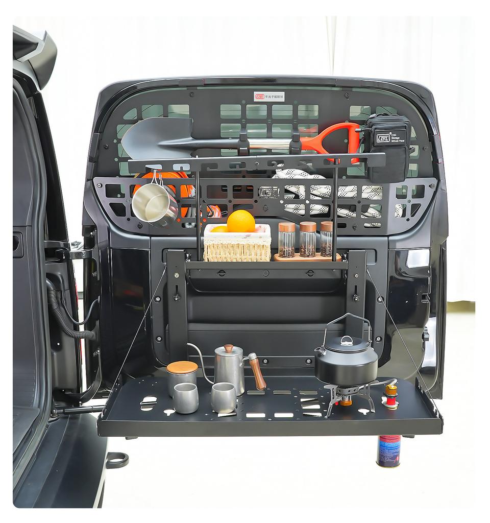 For Land Rover Defender 90 110 130 2020-2025 Alloy Tailgate Table Rear Door Cargo Luggage Carrier Foldable Shelf Storage Rack ea3