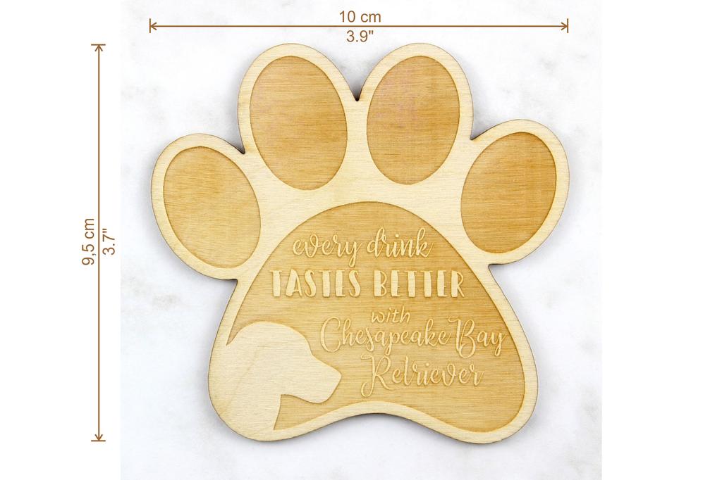 Chesapeake Bay Retriever, Chessie – Mug coaster, engraved coaster with dog | Art-Dog