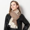 Autumn and Winter 100% Cashmere Scarf Ladies 2025 New Solid Color Versatile Cashmere Big Shawl Fashion Lady