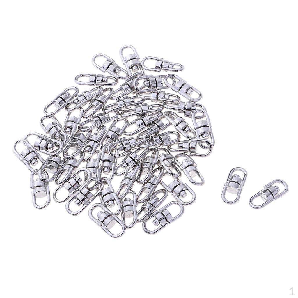 50Pcs Swivel Trigger Lobster Claw Clasps Bag Buckles Chain Connector - Small