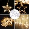 LED String Lights Pentagram Star Curtain Lights Fairy Wedding Birthday Christmas Lighting Lamp Indoor Home Decoration String