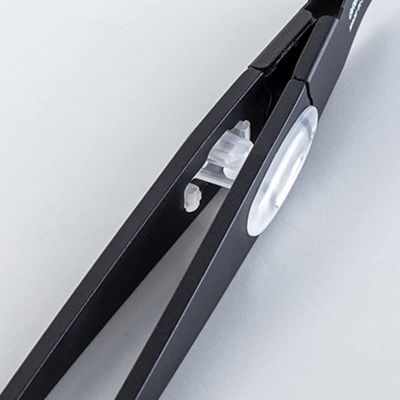 GREEN BELL Пинцет Такуми - надежный захват, скошенный кончик, черный цвет