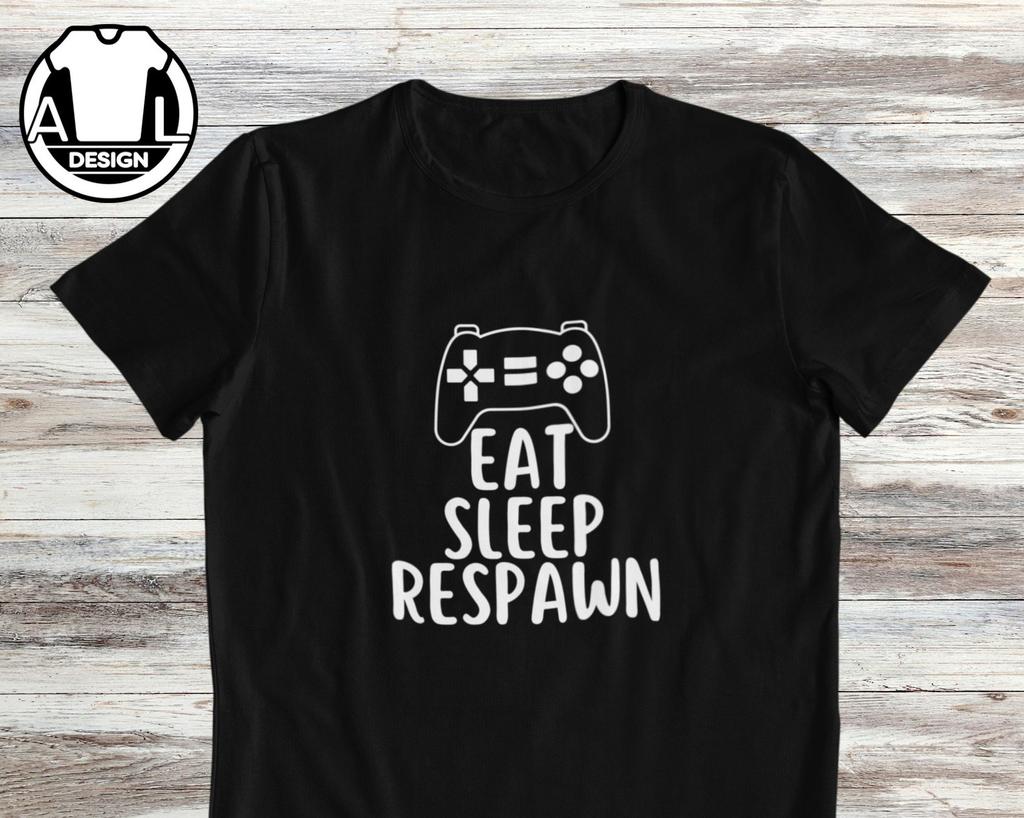 Eat Sleep Respawn Gamer T-Shirt and kids T-Shirt: Funny Video Game Gift