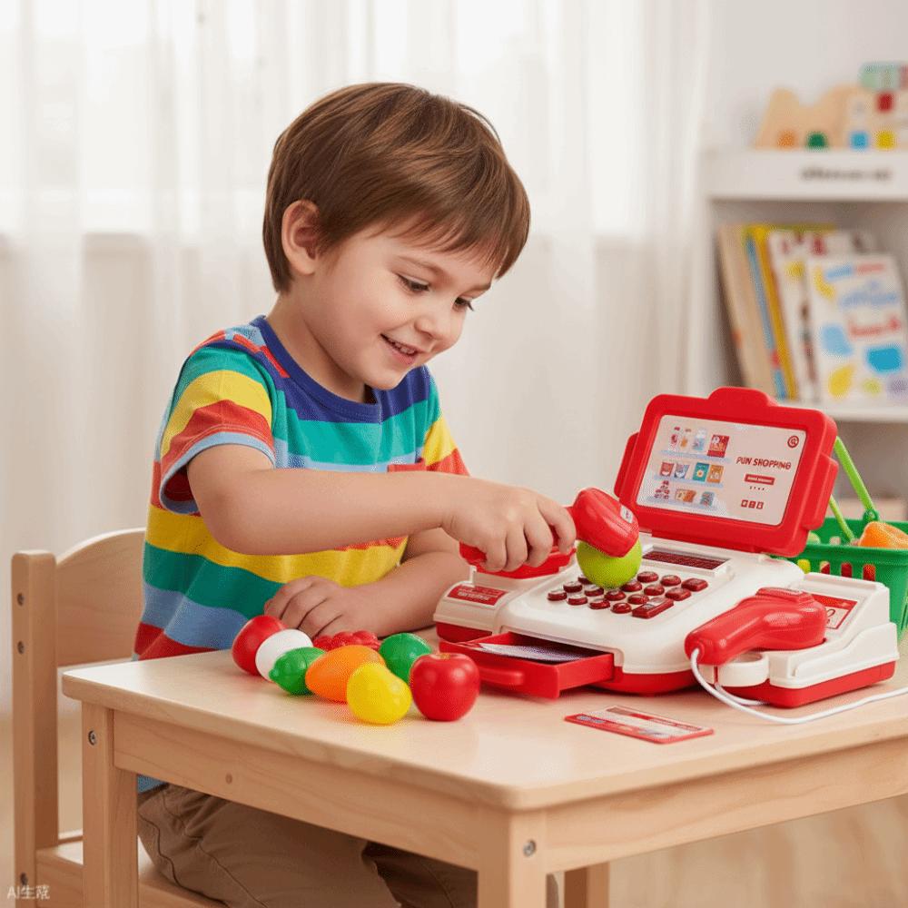 Multi-Function Supermarket Cash Register Puzzle Simulation Role Play Toys Birthday Gift