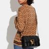 Coach Studio 23 Solid Color Minimalist Quilted C Buckle Flap Leather Messenger Bag Women Bags Black C7725-B4BK