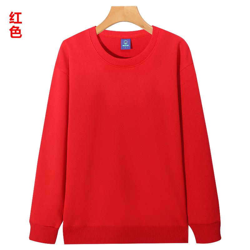 320G autumn and winter Chinese cotton crew neck sweater composite super soft heavy sweater long sleeve top shoulder sweater