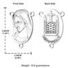 5Pcs Blessed Virgin Mary Centerpiece Our Lady of Medjugorje Medal Rosary Center for Rosary DIY Jewelry Accessories