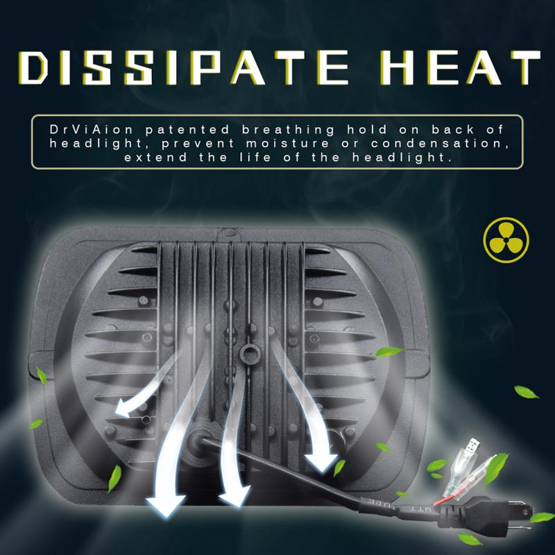 Мотоциклетные светодиодные фары 5x7 дюймов/6x7 дюймов квадратные фары 400 Вт 40000 лм IP67 водонепроницаемые модифицированные детали