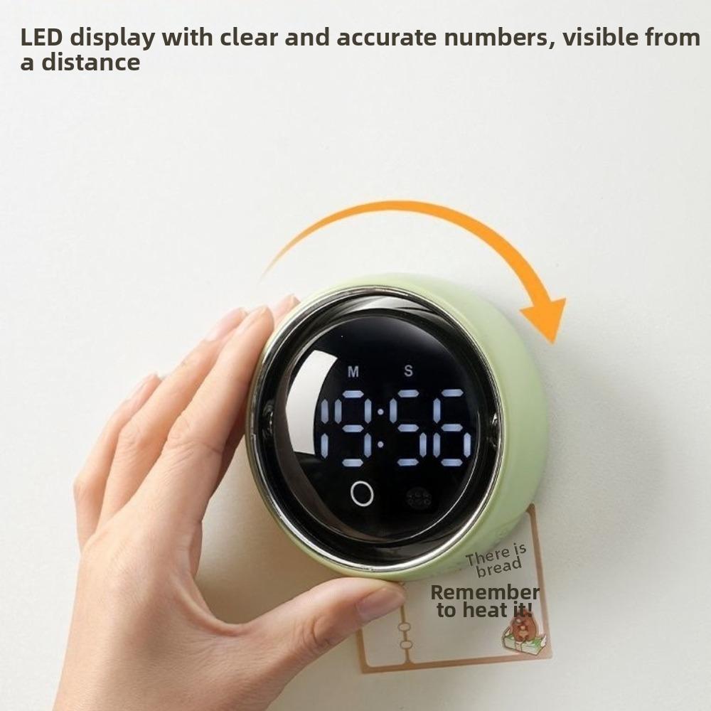 Voice Controlled Magnetic Kitchen Timer LED Display Manual Countdown Timer Rotary Timer  Office