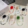 Hand-beaded Mobile Phone Lanyard Strap Crystal Car Keychain New Bag Pendant  Ornament