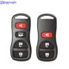 Jingyuqin 3/4 Buttons Remote Entry Car Key Fob Shell Case Cover For Nissan Armada Xterra Pathfinder Frontier Quest Titan Murano