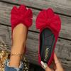 2024 Women's Flat Shoes Summer New Style Bow Pointed Toe Women's Loafers Fashion Sports Shoes Casual Shallow Mouth