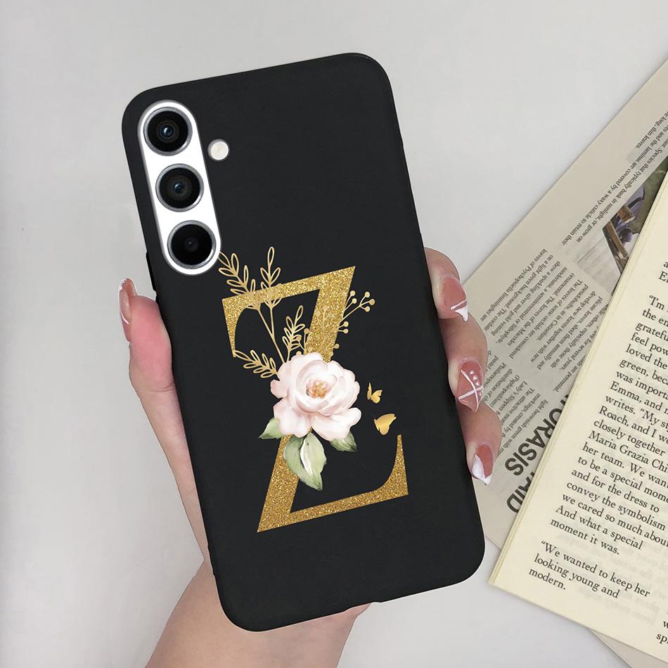 For Samsung Galaxy A54 5G Phone Case Creative Name 26Letter Thin Silicone Cover For SamsungA54 GalaxyA54 A 54 Bumper Shell Coque