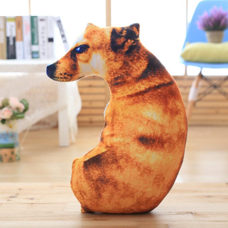 50Cm 3D Dog Simulation Plush Toys Soft Pillow Lifelike Plushies Stuffed Animal Cushion Pillow For Kids Home Decor Birthday Gifts
