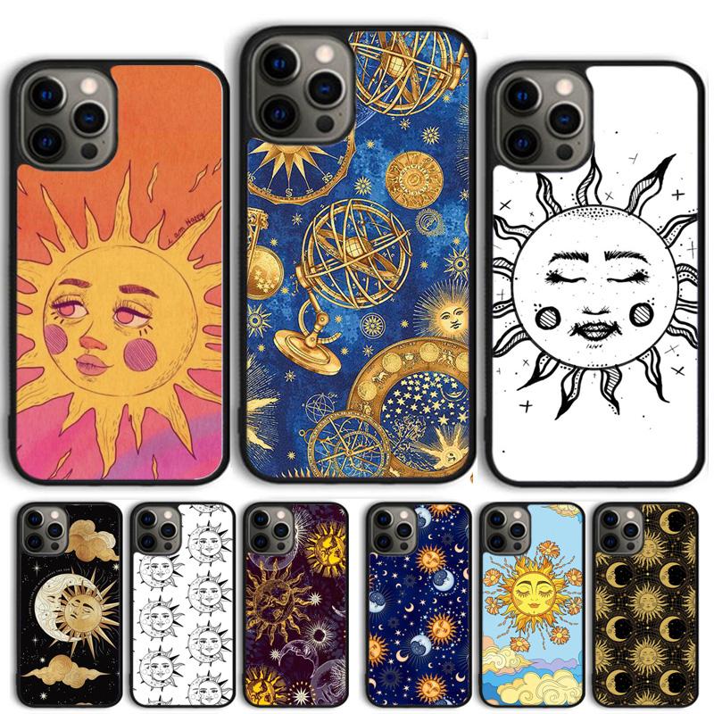 Забавный чехол для телефона с лицом Солнца и Луны для iPhone 17 Air 15 16 Чехол 11 13 14 Pro Max 12 Plus Max Fundas