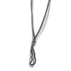 [L1635] - 2-tone Gray 'Sissi' Designer Necklace