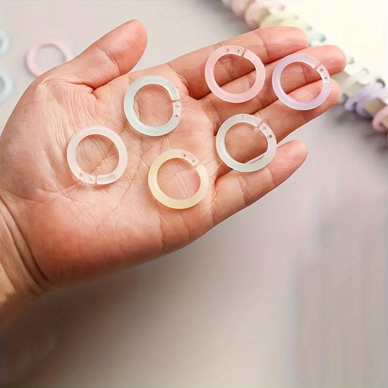 20/50 шт. Разноцветные кольца для листов, Сборная пружина для переплета, Пластиковые, Съемные, Перфорированные кольца, Пряжка, Органайзер для файлов, Офисные принадлежности