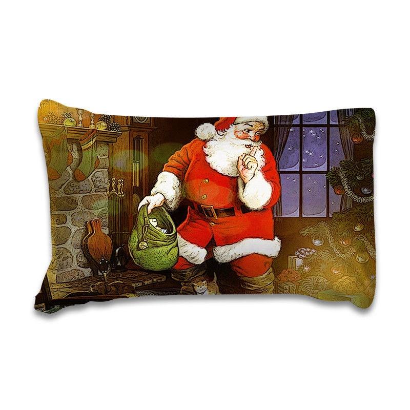Classic Christmas Kids Duvet Cover Pillow Cases Quilt Cover Santa Claus Bedding Ensemble