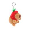 Cute Capybara Plush Toy Cartoon Kapybara Guinea Pig Pendant Soft Stuffed Doll Backpack Keychain Bag Car Key Ring Decor Kid Gift