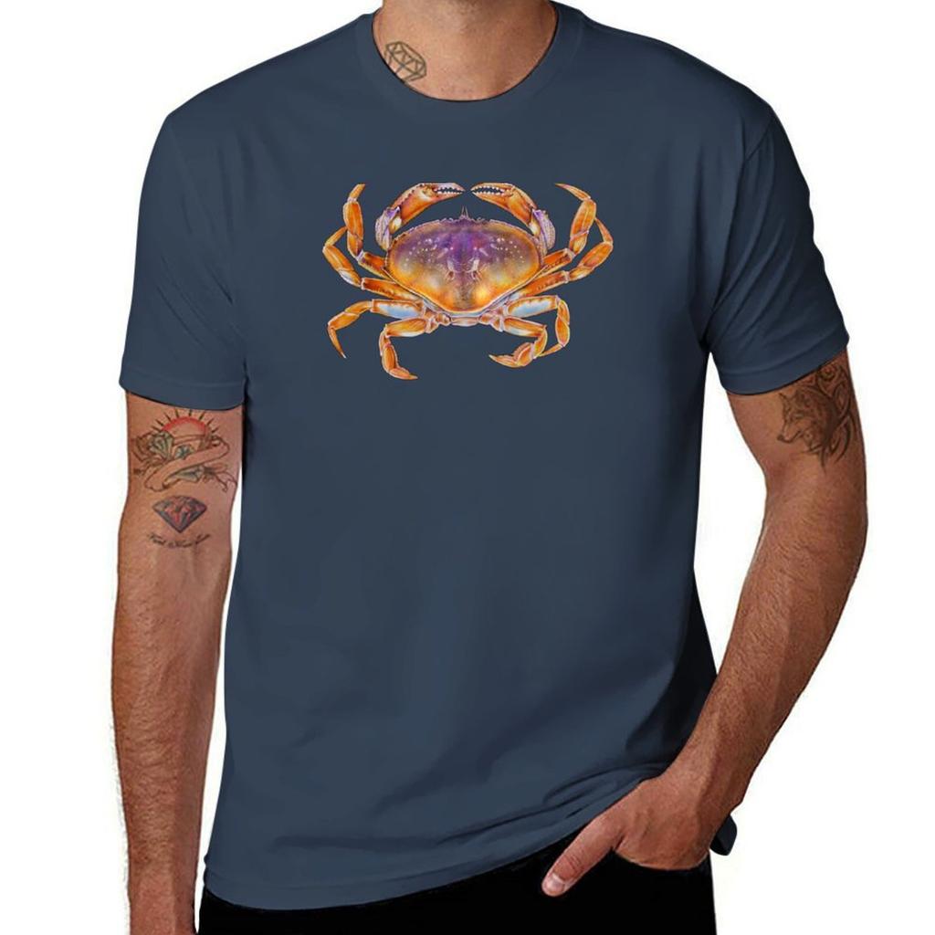 Dungeness Crab Tshirt Art Pattern Printed Casual Top Tshirt