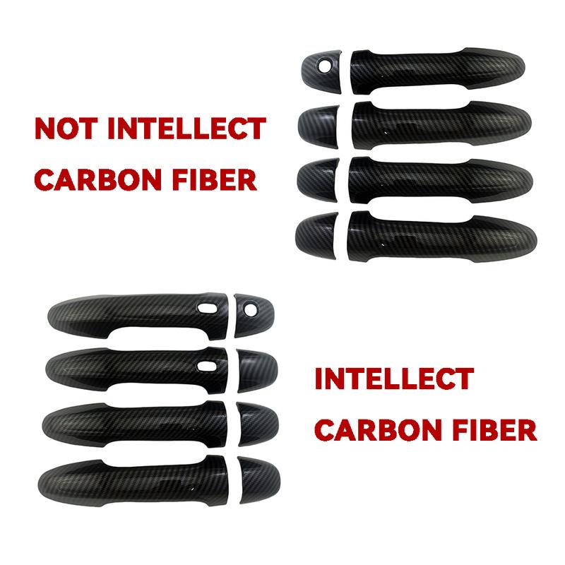 Abs Silver Black and Carbon Fiber For Toyota Fortuner 2016 -  Car Door Handle Cover Trim Car Accessories Exterior Decorate