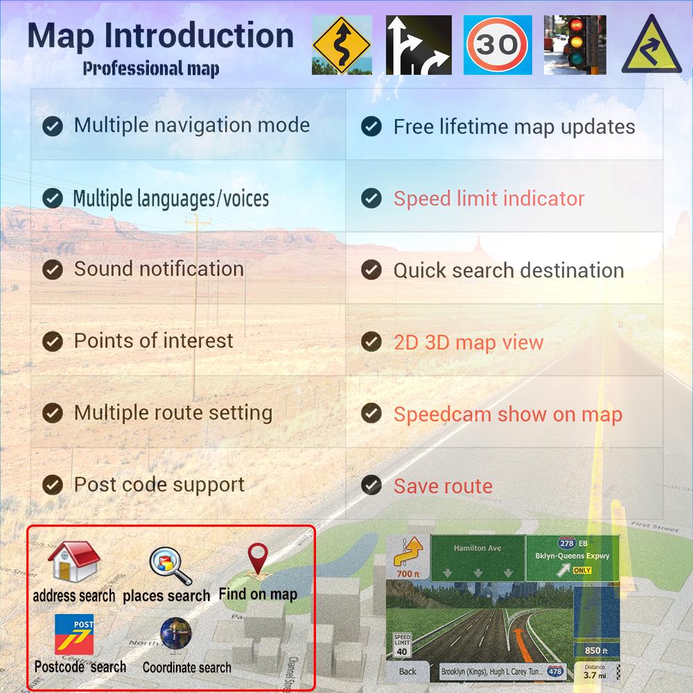 9-дюймовый GPS-навигатор для автомобиля, грузовика, аксессуары с большим экраном, инструменты HD, емкостный навигатор, 2024, бесплатное обновление, карта Европы, 8 ГБ