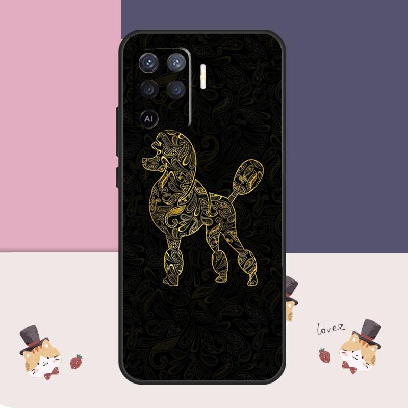 Мультяшный чехол для собаки Пудель для Oppo A76 A96 A16 A60 A98 A58 A78 A18 A38 A80 A40 A77 A57 A17 A74 A54 A94 A15 A5 Pro