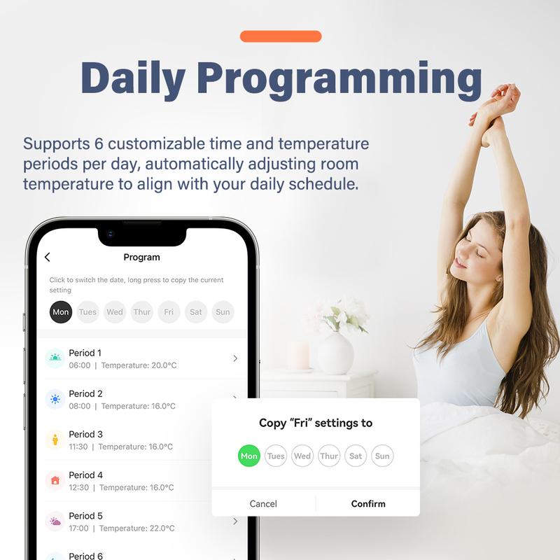 Beok Tuya Wifi Thermostat For Gas Boiler Warm Floor Heating Digital Temperature Controller Works With Alexa Google Home