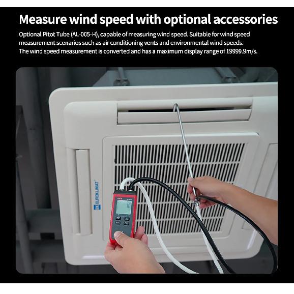 UNI-T Digital Manometer UT366A Air Pressure Gauge Handheld Pressure Differential Detector Pressure Measuring Device