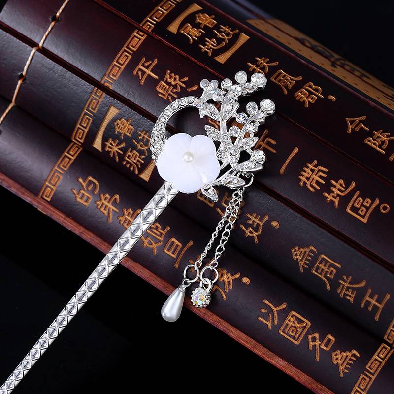 Одежда, застежка для волос Bianhua, винтажные головные уборы, заколка для волос, шпилька с кисточкой, прическа, булавка в древнем стиле, ханьские китайские аксессуары для волос, классический двор