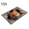 Non Slip Floor Mats for Entryway 3D Illusion Entrance Rug, Absorbent Non-Slip Mat, Realistic Animal Diatom Mud Bathroom Rugs Spooky Skeleton Door Mat