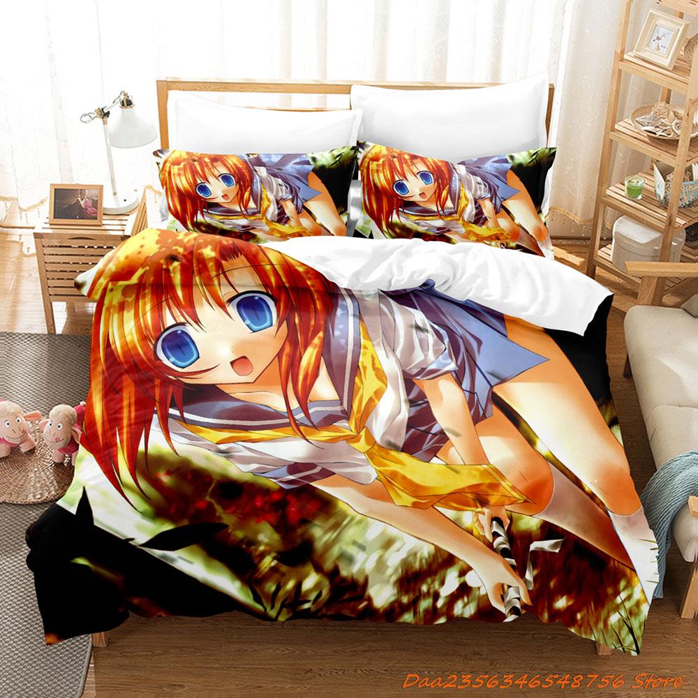 Персоналити Higurashi no Naku Koro Ni Комплект постельного белья Коробка Аниме трехсекционный набор Взрослые Дети Спальня трехсекционные комплекты 3D Кава