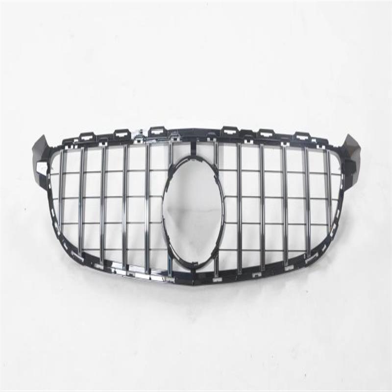 Compatible 15-18 W205 C63 GT Vertical Bar Front Grille Radiator Cover Air Intake High/Low Configuration.