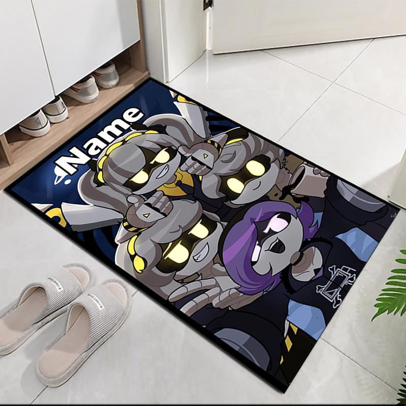 Custom Name Murder Drones Printed Carpet, for Office Chair Living Room Bedroom Kitchen Room Decor Gifts.