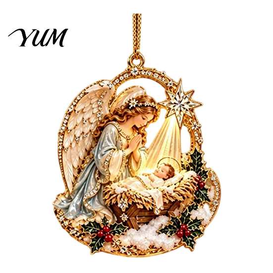Home Party Wall Hanging Acrylic Christmas Tree Pendant, Decorative Ornament, Exquisite Xmas Pendant Decorations for Garden Fireplace Holiday Supplies