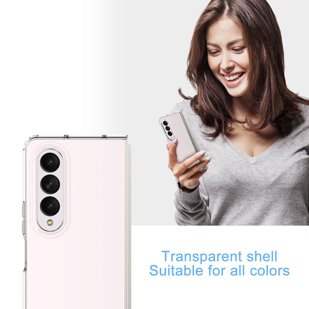 Новая модель подходит для чехла для мобильного телефона Samsung Z FOLD4, прозрачный противоударный полностью закрывающий складной чехол для мобильного телефона из ТПУ, мягкий чехол