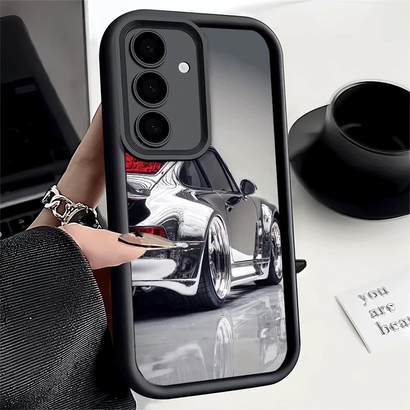 Чехол для телефона Samsung Galaxy S26 S25 Ultra S24 FE Электроplated Style Спортивный автомобиль Оболочка S23 Plus S22 + S21 S20 5G Мягкий силикон