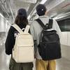 Backpack Unisex Solid Color Pu Material With Padded Straps For School And Trips
