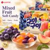 Lotte Мягкие конфеты со вкусом смешанных фруктов 70 г | Насыщенный фруктовый аромат, Мягкие и жевательные, Портационная упаковка для совместного употребления