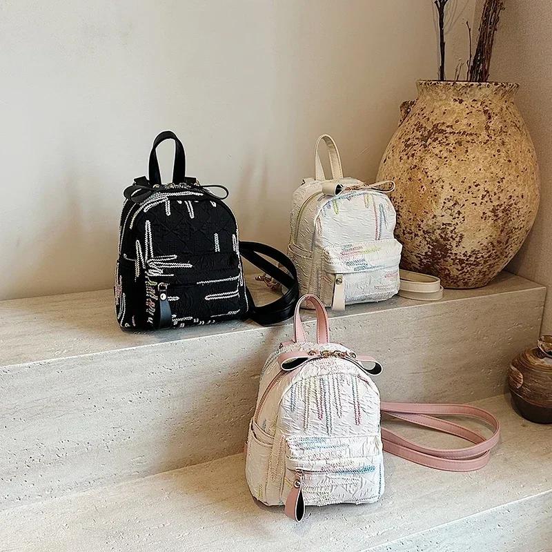 Рюкзак из однотонного нейлона с застежкой-молнией и поясом на воздушной подушке, модный рюкзак с мягкой спинкой, новая университетская сумка