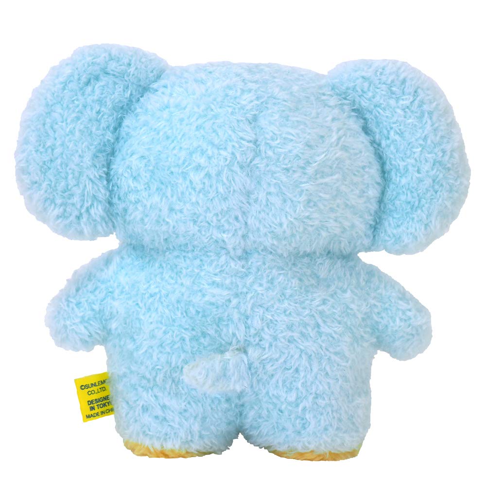 SunLemon Fluffy Elephant Plush Toy, Blue, Small, 13.46 x 6.6 x 13.72 cm, Animal, P-7272