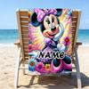 1pc Minnie3 Beach Towel with Custom Name, Beach/Swimming/Bath/Picnic/Camping Towel, Suitable for Seaside Beaches