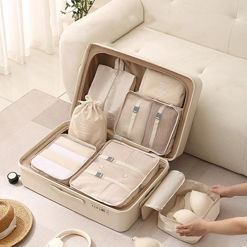 7 шт. Органайзер для путешествий большого размера, портативный органайзер для чемодана, сумка для одежды, обуви, косметики, органайзер для багажа, дорожная сумка для хранения